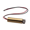 Yellow 12x45mm 445nm blue laser module with adjustable focus ring and wire leads for CNC engraving machine