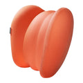 Grey and orange memory foam headrest and lumbar pillow set for suspension bin truck driver comfort.
