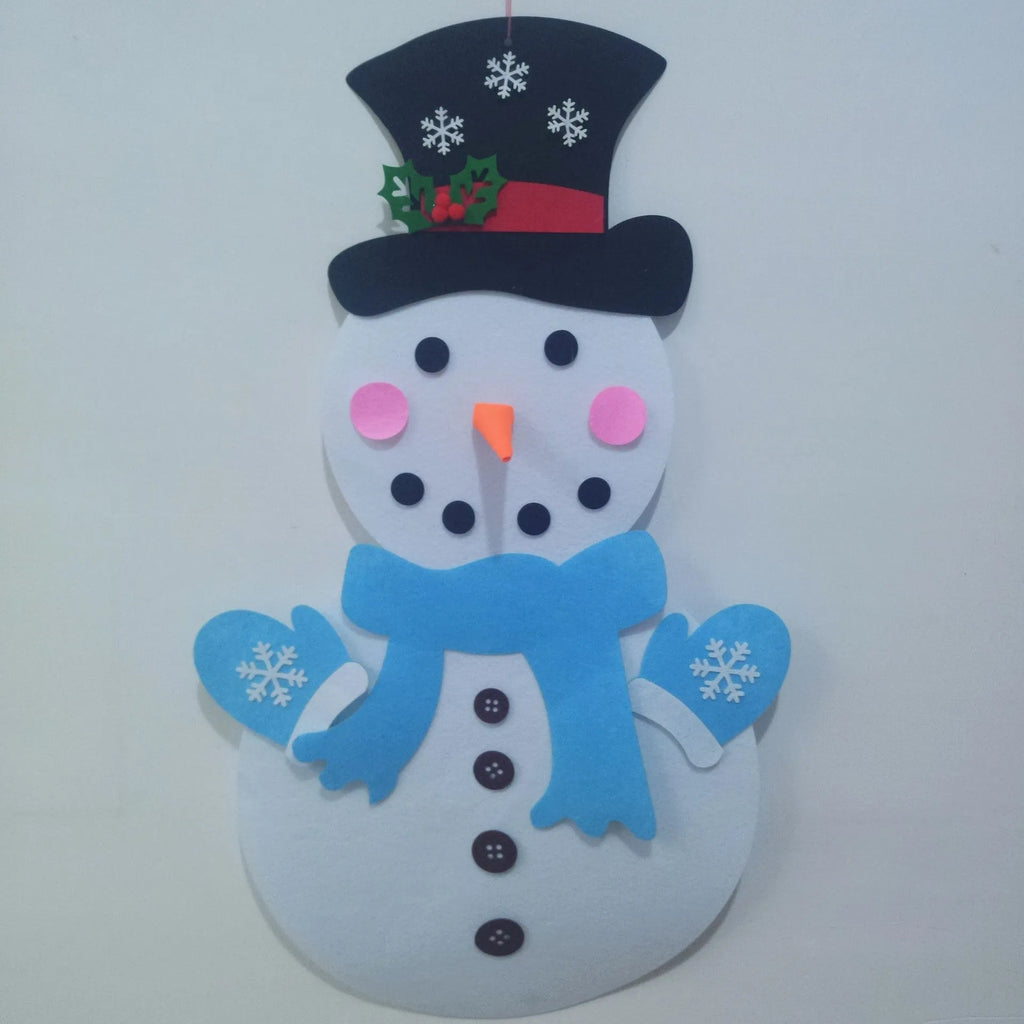 Felt DIY Christmas tree wall hanging craft kit for children, 95x70cm