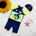 Shark boy pattern buoyancy swimsuit for children's early education swimming with flotation support