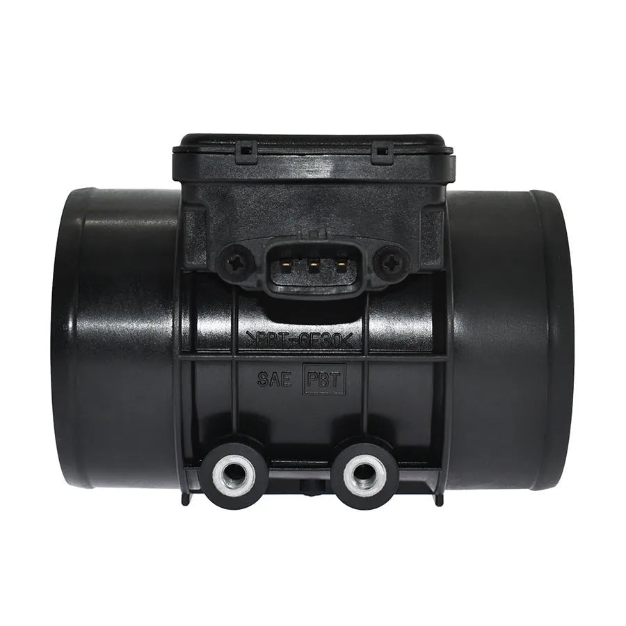Black plastic air flow meter for automotive engine management with standard specifications