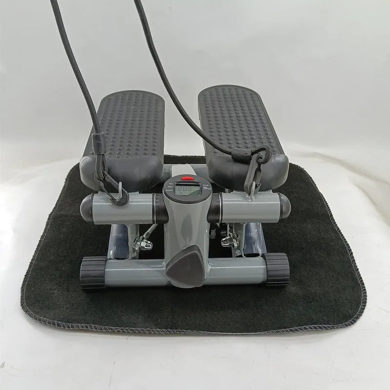 Silver grey hydraulic resistance mini treadmill for waist slimming exercises