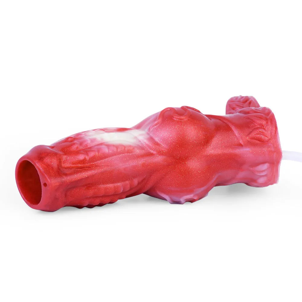 Water spray silicone exotic condom toy set with syringe airbag, syringe, and balloon components in M and L sizes