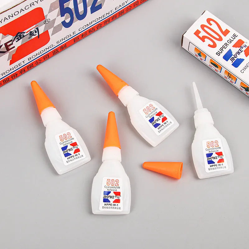 Tube of strong instant shoe repair glue for bonding leather, rubber and PVC soles.