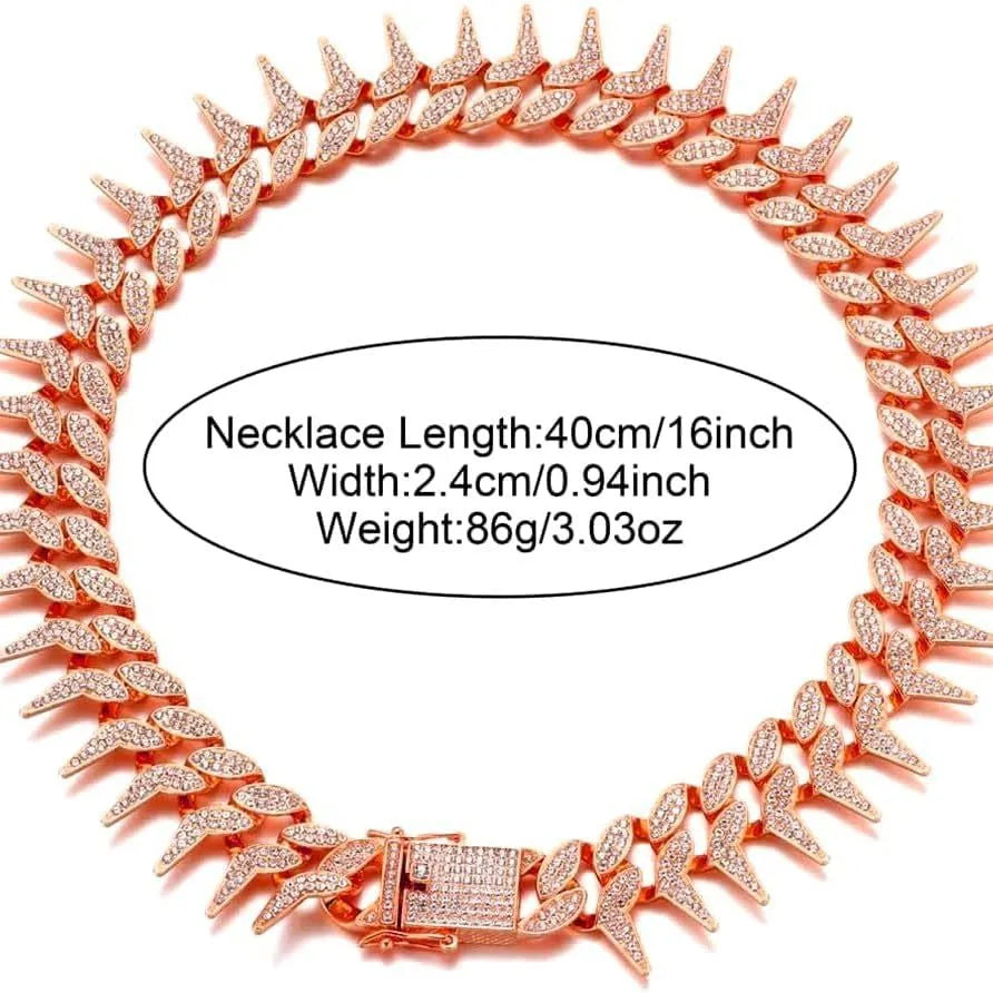 Zinc alloy diamond pet neckband necklace in gold with British style plaid pattern, sized for dogs