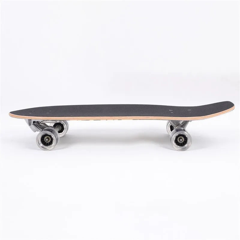 White maple wooden street scooter with 31-inch deck for adult urban commuting