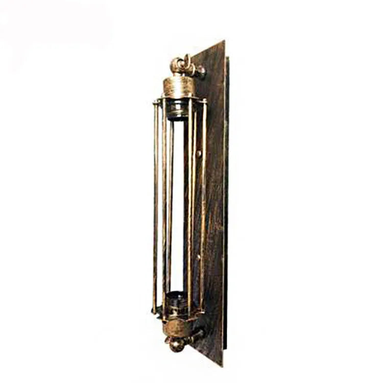Industrial retro flute wall lamp in iron with black, bronze, rust or silver finish options
