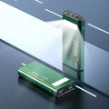 Alloy portable power bank with LCD display showing battery percentage and LED torch