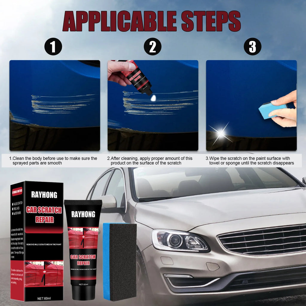 60ml car scratch repair wax with applicator for paint surface maintenance