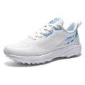 Men's and women's mesh training sneakers low top spring shoes in white blue colourway