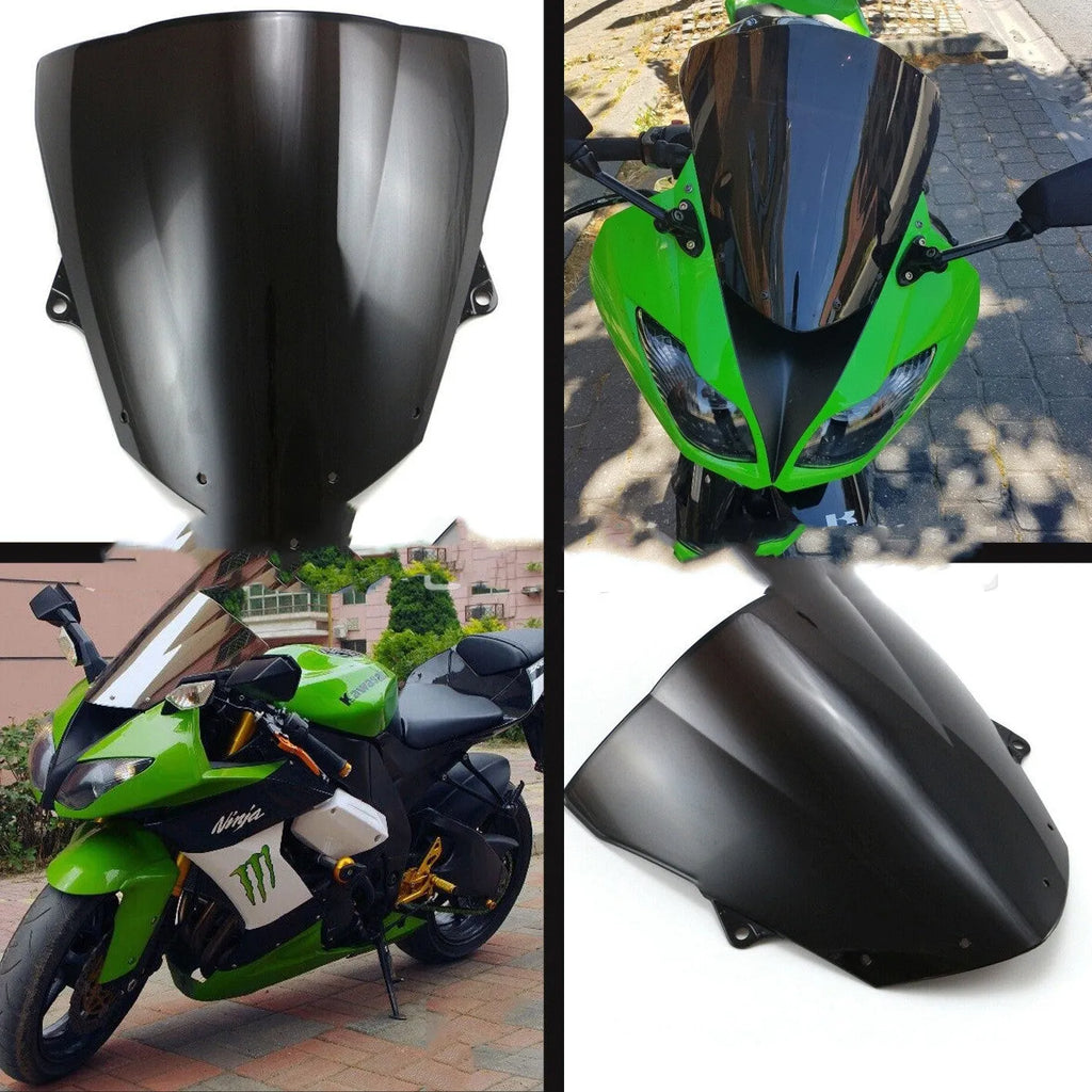 Blue motorcycle windscreen for Kawasaki ZX-6R and ZX-10R models