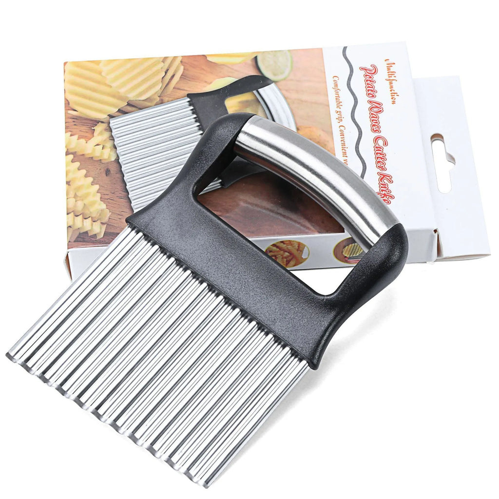Stainless steel potato wave knife with wave blade for decorative vegetable cutting