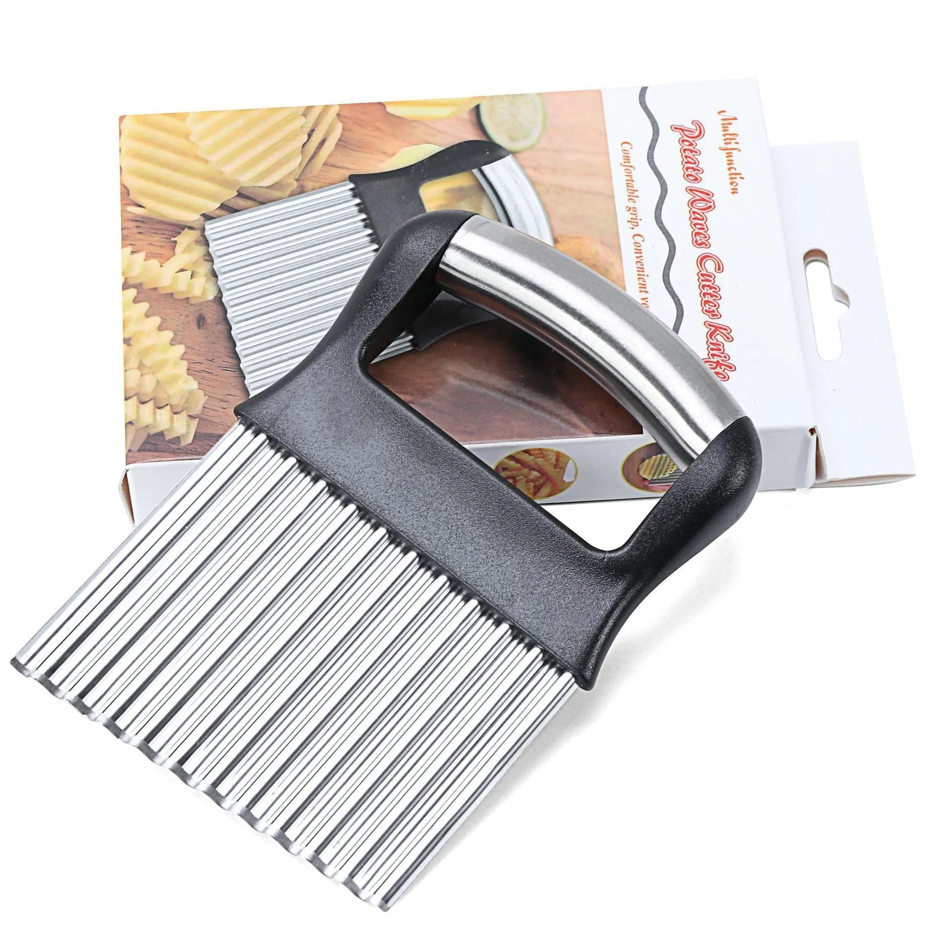 Stainless steel potato wave knife with wave blade for decorative vegetable cutting