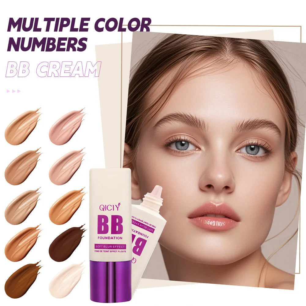 Feeding bottle BB cream liquid foundation concealer with dropper in ten colour options for brightening and coverage
