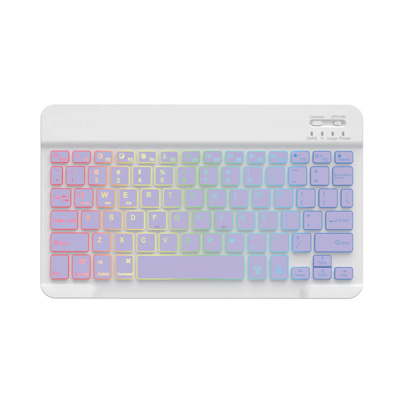 10-inch Bluetooth keyboard with colourful LED backlight for tablets