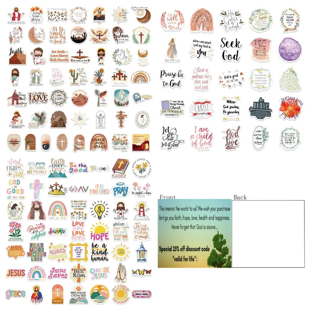 Set of 50 printed graffiti decorative stickers with random patterns for personalisation