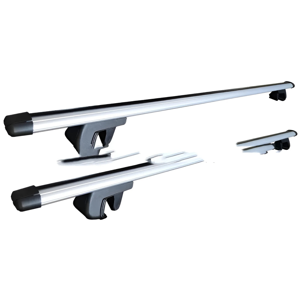 Alloy GM SUV roof rack crossbar modification kit showing two luggage racks for split longitudinal pole vehicles.
