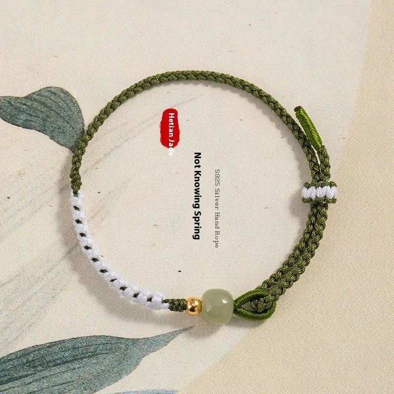 Women's national tide cord bracelet with electroplated details and adjustable carrying strap design
