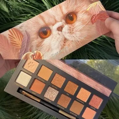 Explorer twelve-colour animal themed eyeshadow palette open showing multiple colour designs