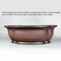 Handmade antique crabapple shaped purple clay flowerpot with Chinese style design