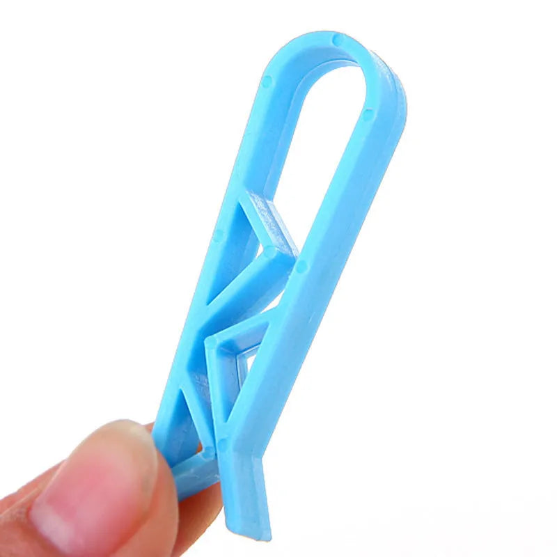 Ten black plastic garbage bag fixing clips for securing bin liners to waste bins