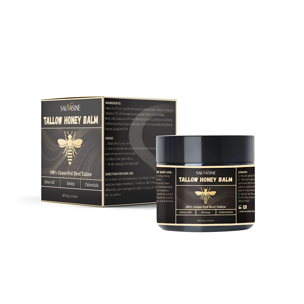 Glass jar of Butter and Honey facial cream with 60g net content