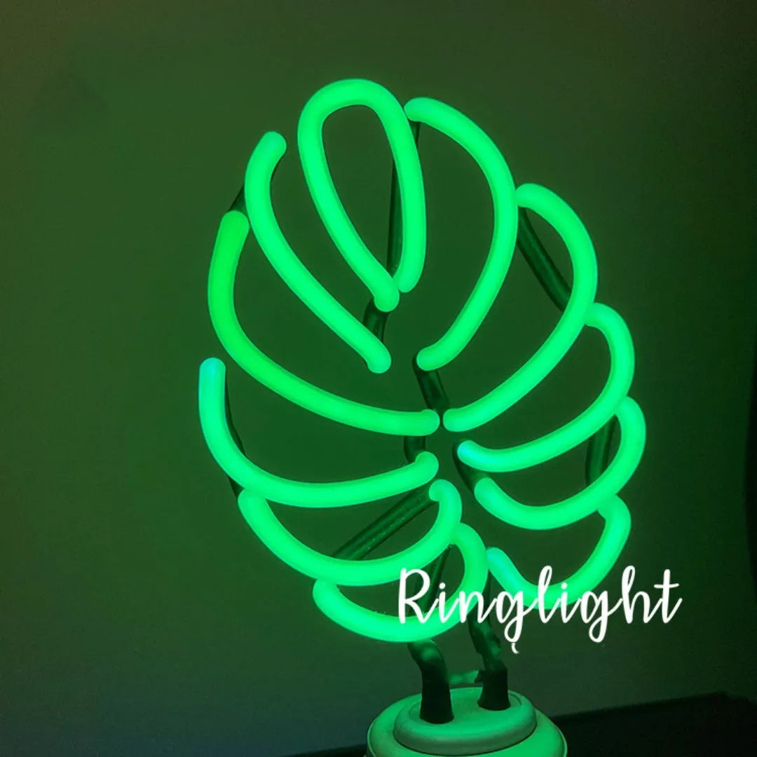 White minimalist bamboo-shaped desk lamp with green light, USB cable, shown in two size options.