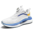 Men's high-top breathable running shoes in cotton candy colour with mesh construction and composite sole
