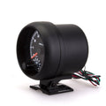 Black automotive tachometer with blue light pointer display for car engine speed measurement