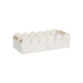 Paper woven storage basket in modern simplicity style, dimensions 35.5cm long x 16cm wide x 10cm high