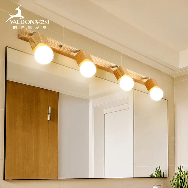 24cm diameter LED mirror wall lamp with single head and cabinet design