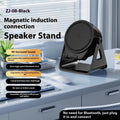 Automatic induction speaker bracket in black with lithium battery and card insertion