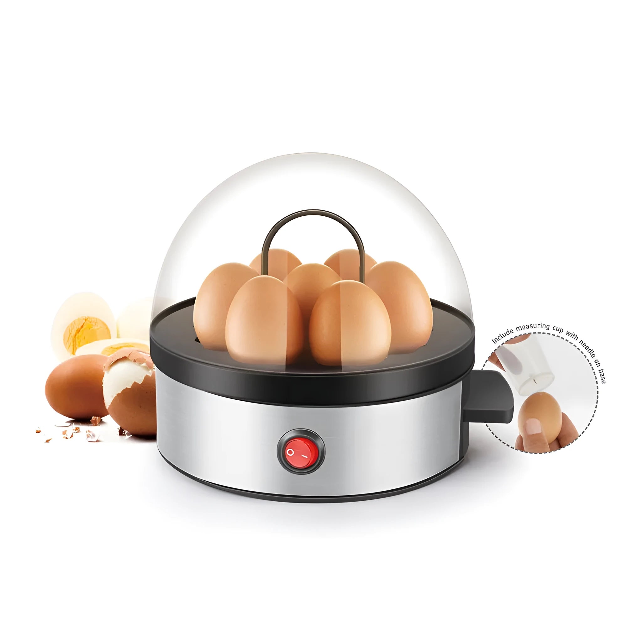 Multifunctional egg cooker mini egg steamer in picture colour with EU plug