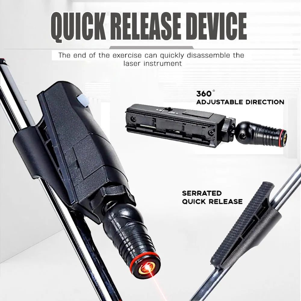 Black golf push rod laser aiming instrument sight for putting alignment practice