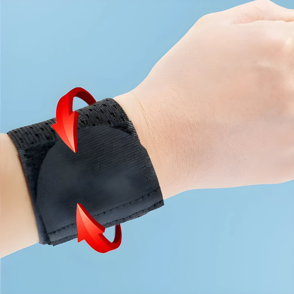 Breathable athletic wristguards in black, grey, and pink colours for fitness training