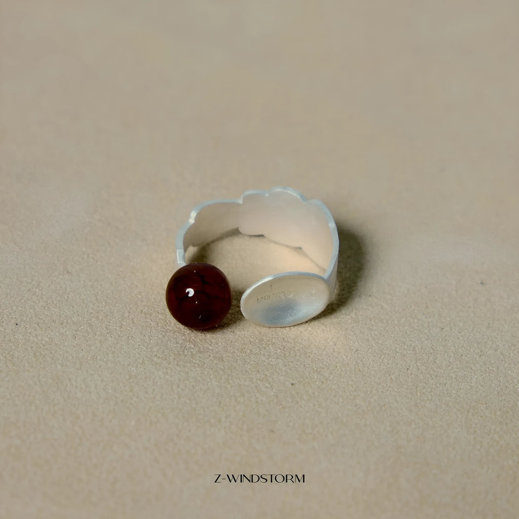 Alloy ring and bracelet set with diamond-shaped stewed pork design and electroplating finish