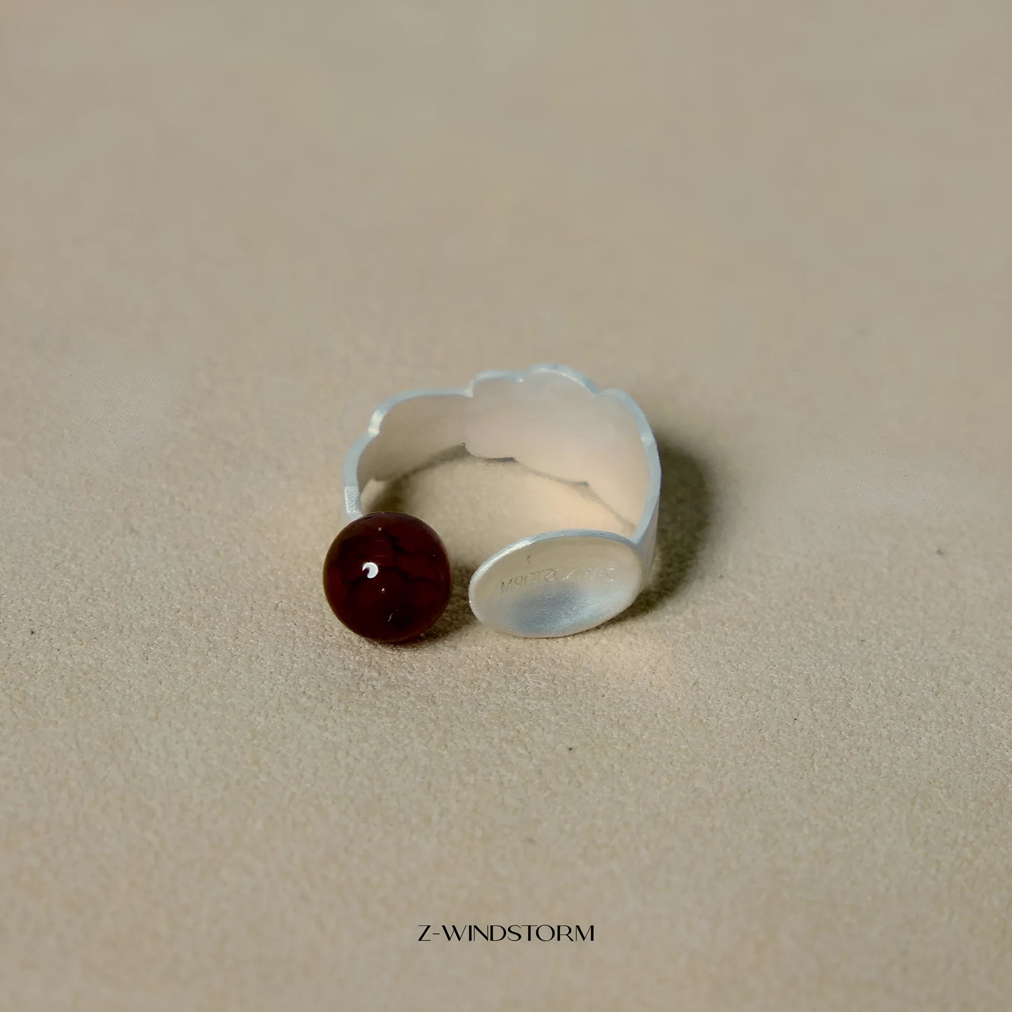 Alloy ring and bracelet set with diamond-shaped stewed pork design and electroplating finish