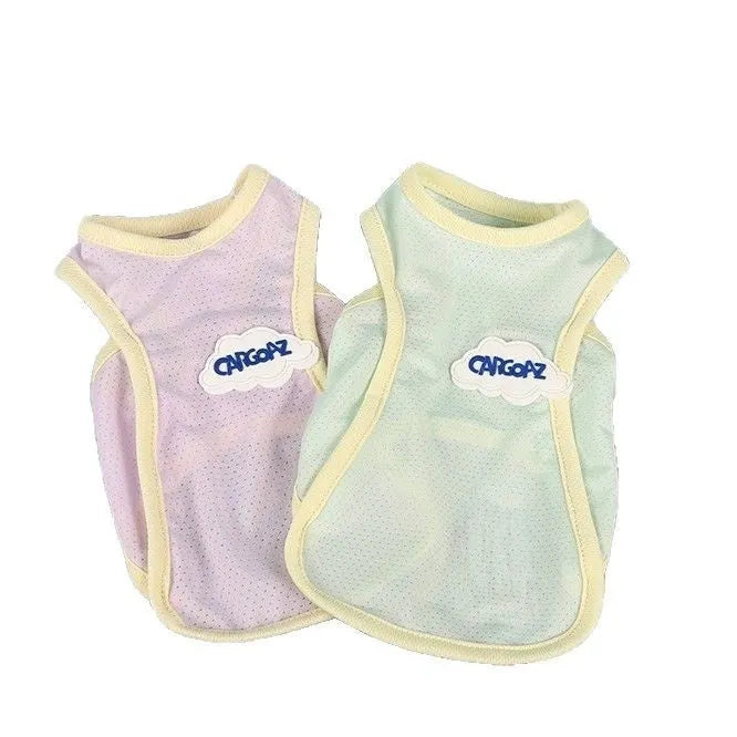 Cat wearing summer vest in sports style with anti-lint polyester construction