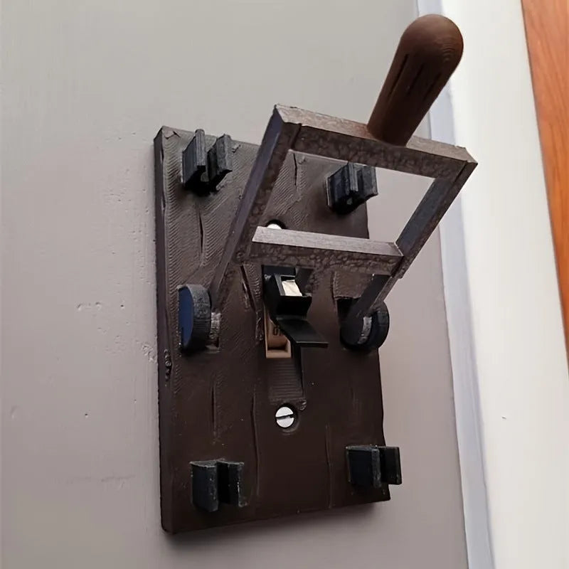 Retro decorative mechanical light switch with exposed installation for wall mounting