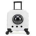 Hard PVC pet flight trolley case for cat air travel in pink, burgundy, white or orange