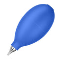 Blue rubber manual dust removal blower for cleaning cameras and mobile phones.