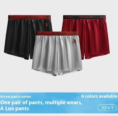 Men's solid colour boxer briefs in black, shown with mid waist design