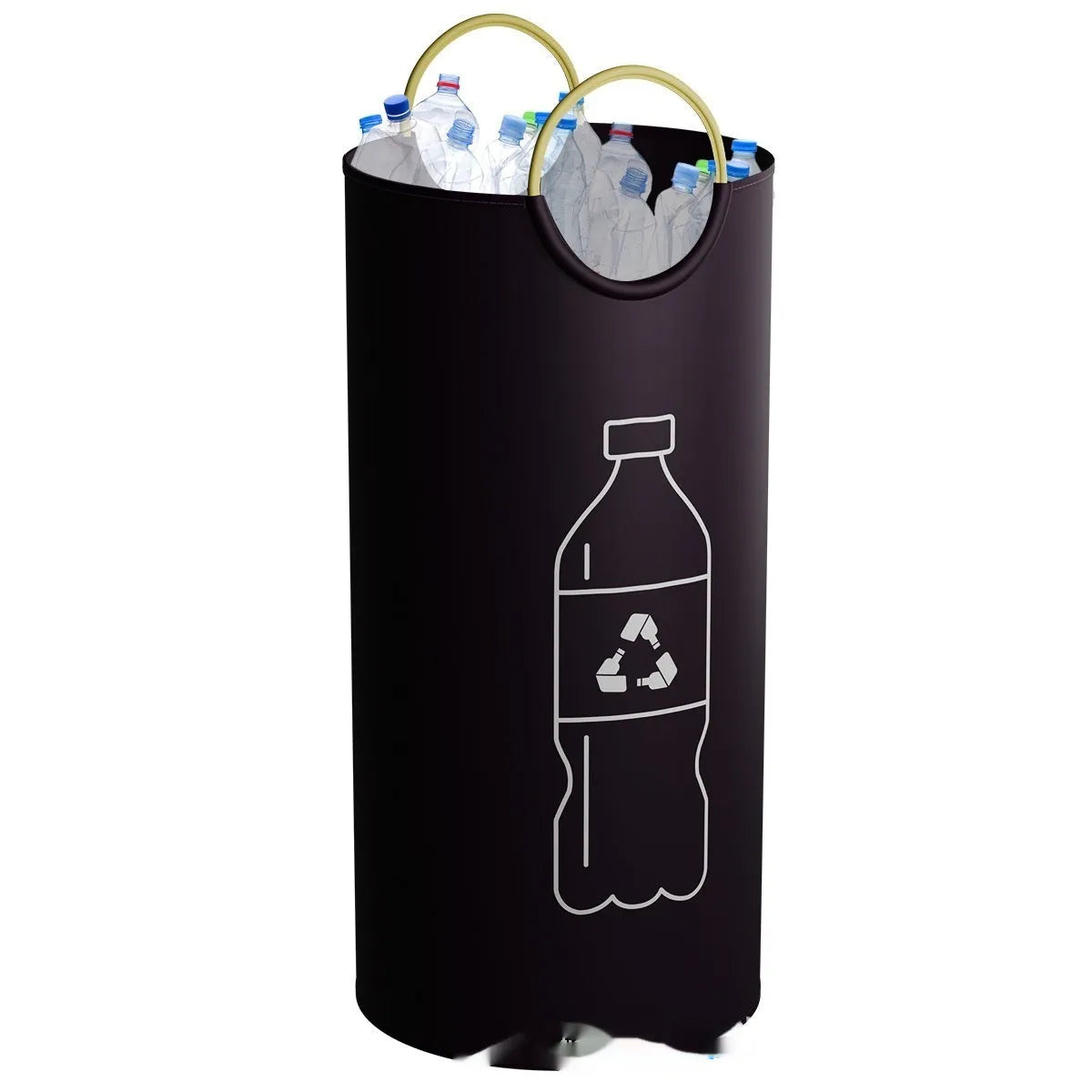Round portable plastic bin 38x72cm for office and outdoor waste disposal