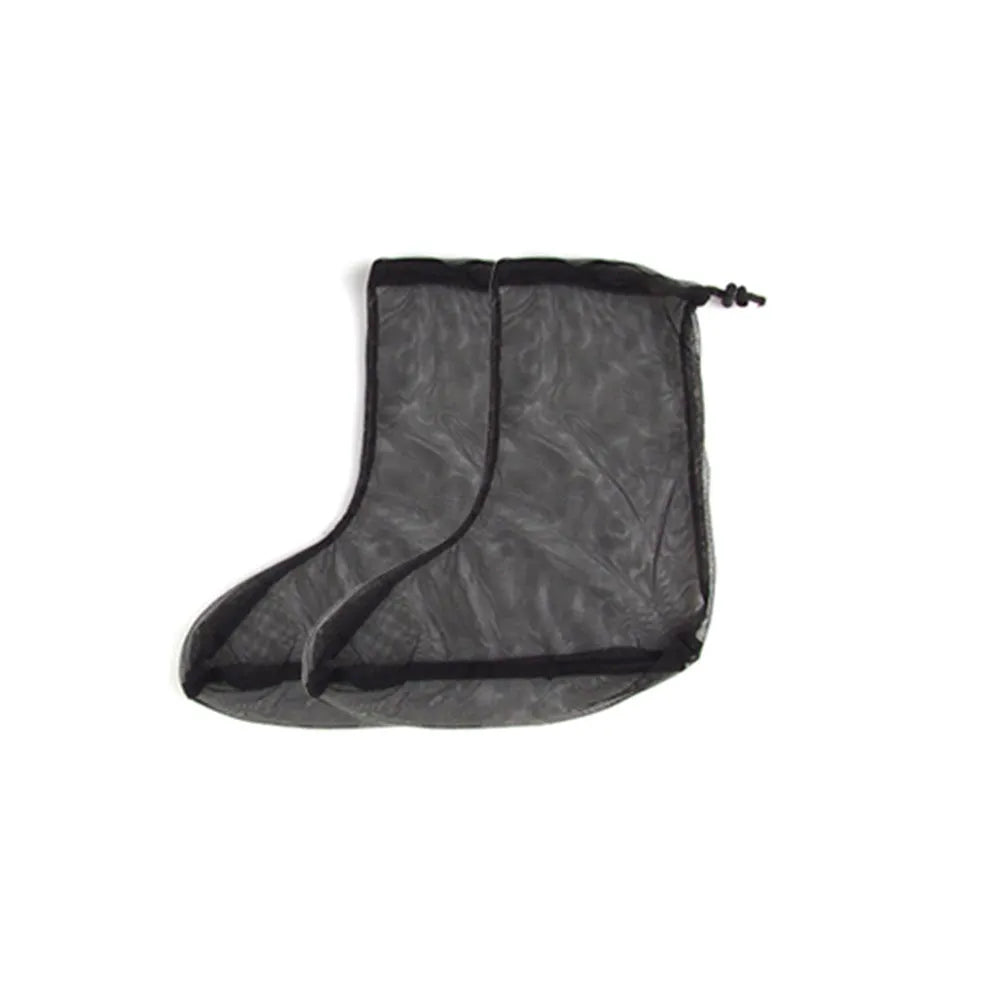 Mosquito-proof clothing four-piece set with hooded top, trousers and booties for outdoor activities