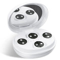 White wireless red light EMS eye and facial beauty massager device