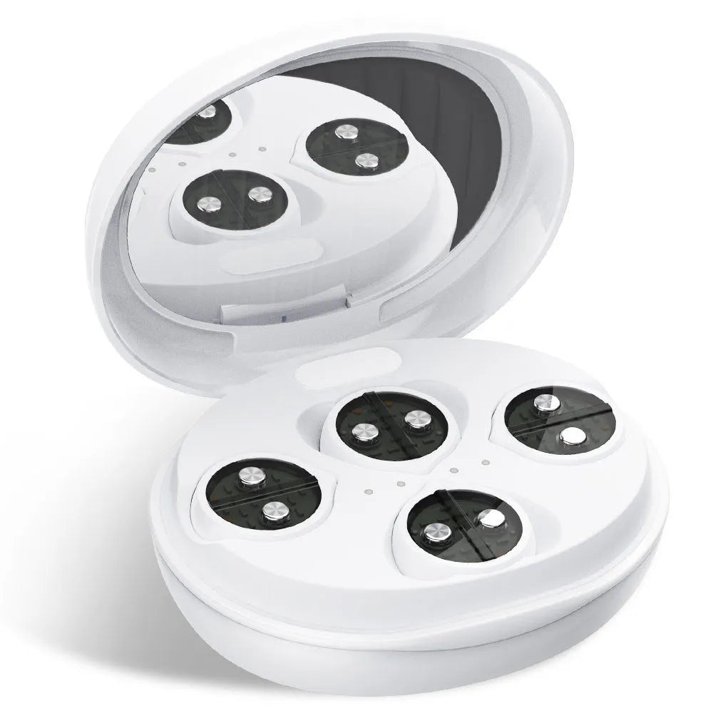 White wireless red light EMS eye and facial beauty massager device