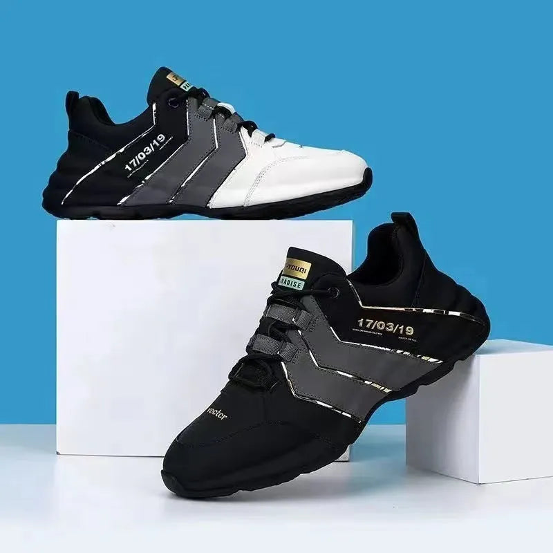 Men's thick sole casual sneakers with mesh lining in multiple colour options