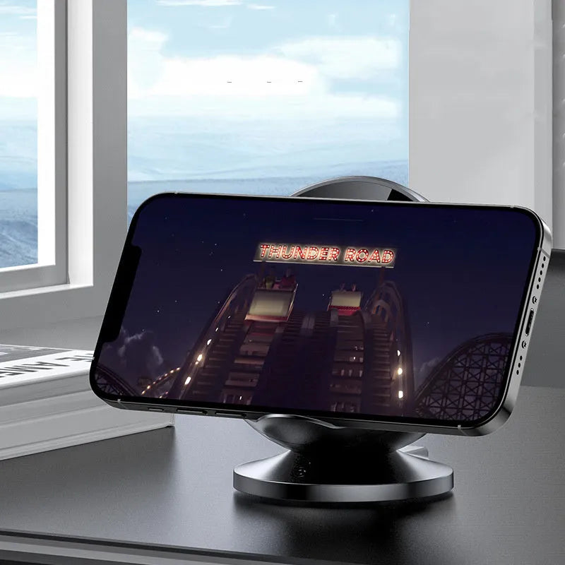 Wireless charger phone holder with Bluetooth speaker in black, blue, pink or white colours