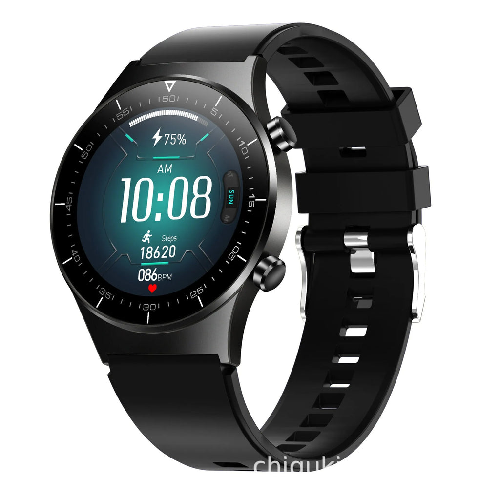 Black Astronaut brand smart watch with a 1.28-inch circular touch screen on a TPU wrist strap.