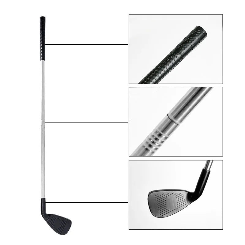 Metal golf club set with adult and children's options for outdoor family sports practice